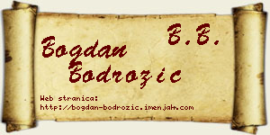 Bogdan Bodrožić vizit kartica